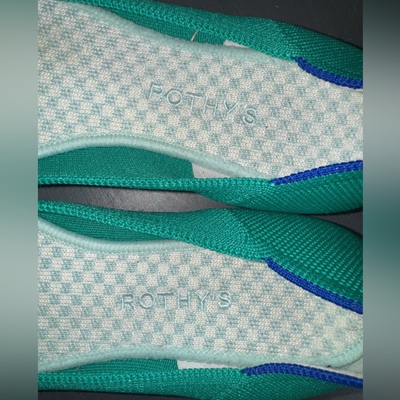 Rothy’s Calypso Blue Green Turquoise Teal Flats - Picture 4 of 6